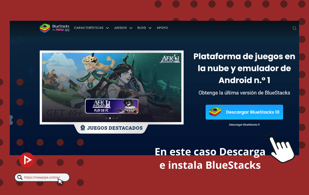 Imagen guia de Descarga Bluestacks en pc